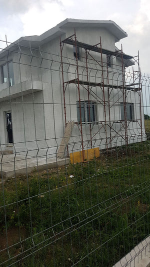 Masa de spaclu fatada proiect casa metalica in Domnesti thumbnail
