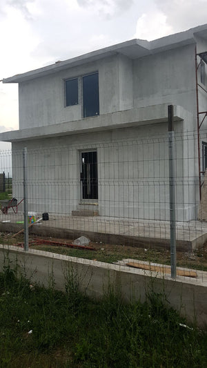 Masa de spaclu fatada proiect casa metalica in Domnesti thumbnail