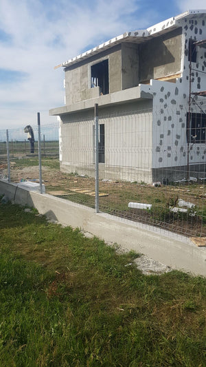 Masa de spaclu fatada proiect casa metalica in Domnesti thumbnail
