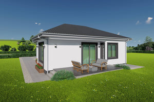 Model 3D exterior cladire rezidentiala fara etaj aspect modern si simplu thumbnail