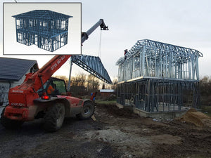 Model de casa 155mp montaj structura metalica etaj thumbnail
