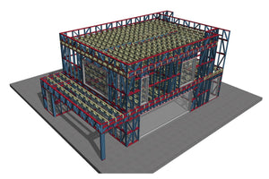 modelare 3D volumetrie structura casa cu terasa circulabila si balcoane thumbnail