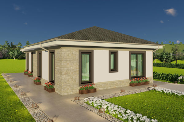 Modelare vizuala placari ceramice pentru casa modulara