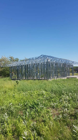 Montaj ferme metalice acoperis proiect de casa in Snagov 320 mp thumbnail