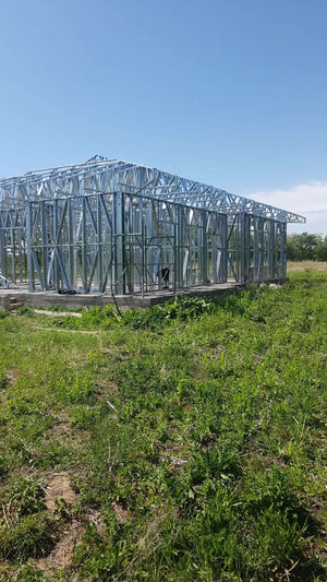 Montaj ferme metalice acoperis proiect de casa in Snagov 320 mp thumbnail