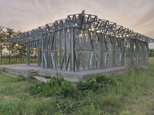 Montaj ferme metalice acoperis proiect de casa in Snagov 320 mp thumbnail