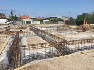 Montaj grinzi armare fundatie pentru casa pe zidarie 386mp in Bucuresti thumbnail