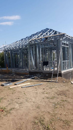 Montaj structura metalica pentru proiect de casa in Galati thumbnail