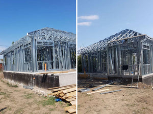 Montaj structura metalica pentru proiect de casa in Galati thumbnail