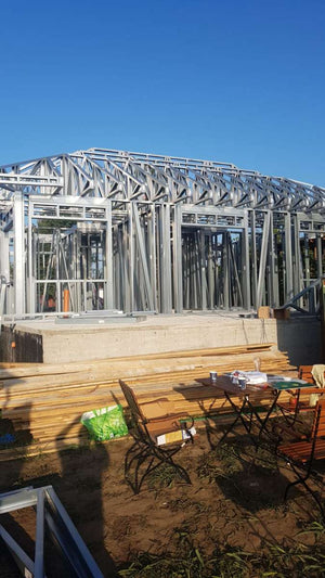 Montaj structura metalica pentru proiect de casa in Galati thumbnail