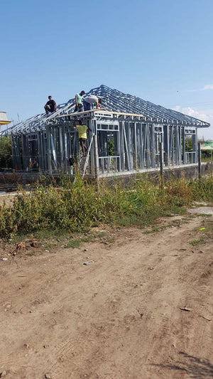 Montaj structura metalica pentru proiect de casa in Galati thumbnail