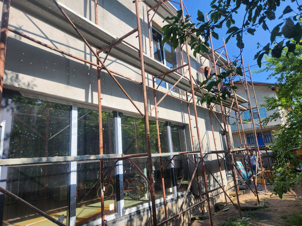 Montaj schela pentru lucrari de termoizolatie exterioara