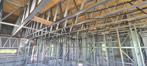 Montaj strat fibrociment pereti si constructie acoperis casa in Snagov thumbnail