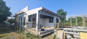 Montaj strat fibrociment pereti si constructie acoperis casa in Snagov thumbnail