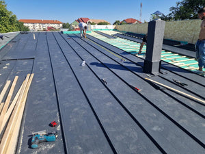 Montaj strat fibrociment pereti si constructie acoperis casa in Snagov thumbnail