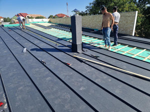 Montaj strat fibrociment pereti si constructie acoperis casa in Snagov thumbnail