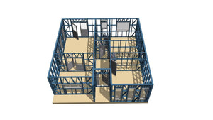Montaj structura metalica casa parter model 130-093 in Snagov thumbnail