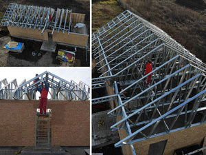Montaj structura metalica casa si inchidere pereti exteriori cu osb 15 mm thumbnail