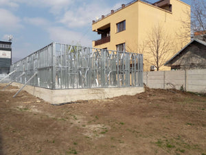 Montaj structura metalica parter proiect de hala 480 mp thumbnail