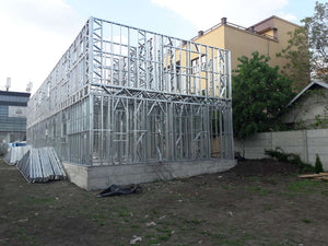 Montaj structura metalica etaj constructie proiect hala 480 mp thumbnail
