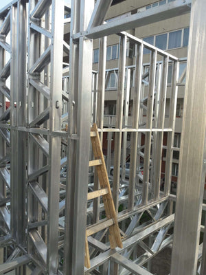 Montaj structura metalica etaj constructie proiect hala 480 mp thumbnail