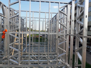 Montaj structura metalica etaj constructie proiect hala 480 mp thumbnail