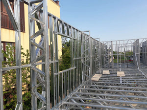 Montaj structura metalica etaj constructie proiect hala 480 mp thumbnail