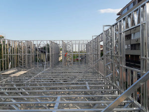 Montaj structura metalica etaj constructie proiect hala 480 mp thumbnail