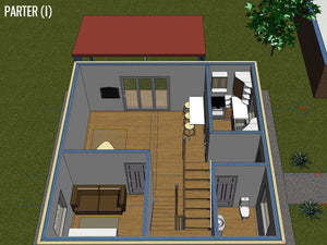 Montaj structura metalica pentru proiect de casa 120 mp thumbnail