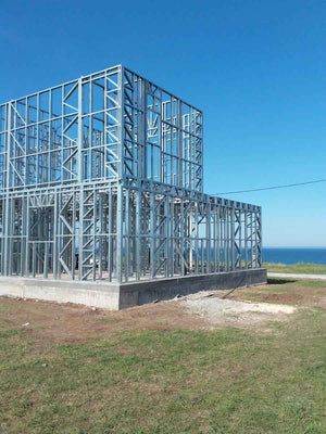Montaj structura metalica usoara proiect casa 250 mp thumbnail