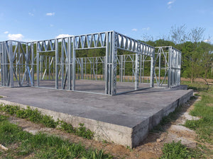 Montaj structura metalica pereti proiect casa sat Snagov 320 mp thumbnail