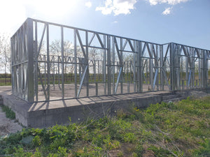 Montaj structura metalica pereti proiect casa sat Snagov 320 mp thumbnail