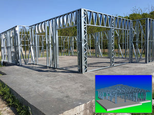 Montaj structura metalica pereti proiect casa sat Snagov 320 mp thumbnail