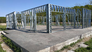 Montaj structura metalica pereti proiect casa sat Snagov 320 mp thumbnail
