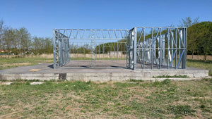 Montaj structura metalica pereti proiect casa sat Snagov 320 mp thumbnail