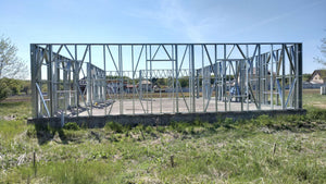 Montaj structura metalica pereti proiect casa sat Snagov 320 mp thumbnail