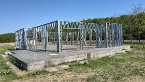 Montaj structura metalica pereti proiect casa sat Snagov 320 mp thumbnail