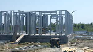 Montaj structura metalica pentru proiect de casa in Domnesti thumbnail