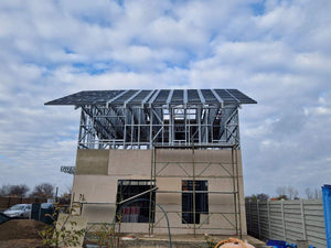 Placare exterioara casa pe structura metalica cu fibrociment thumbnail