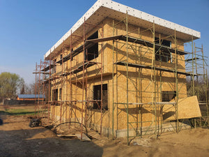 Proiect casa 155mp la stadiul de placare exterioara cu osb 15 mm thumbnail