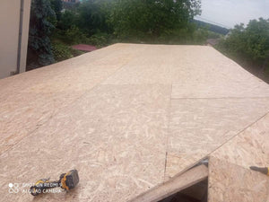 Placare ferme acoperis cu OSB 20 mm pentru casa metalica parter Ilfov thumbnail