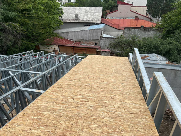 placare foi osb pe grinzi metalice acoperis