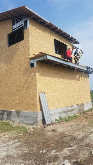 Finalizare placare exterioara osb proiect de casa in Domnesti thumbnail