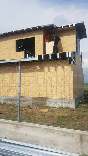 Finalizare placare exterioara osb proiect de casa in Domnesti thumbnail