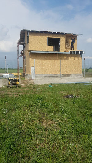Finalizare placare exterioara osb proiect de casa in Domnesti thumbnail