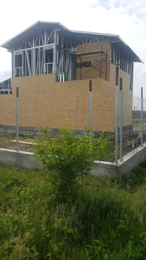 Finalizare placare exterioara osb proiect de casa in Domnesti thumbnail