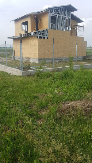 Finalizare placare exterioara osb proiect de casa in Domnesti thumbnail