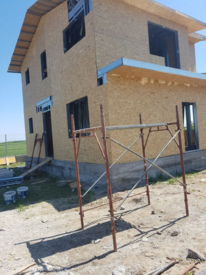 Finalizare placare exterioara osb proiect de casa in Domnesti thumbnail