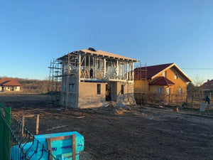 Placari exterioare fatade si acoperis cu fibrociment casa metalica 162 mp thumbnail