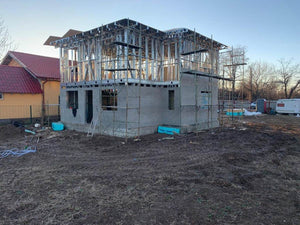 Placari exterioare fatade si acoperis cu fibrociment casa metalica 162 mp thumbnail